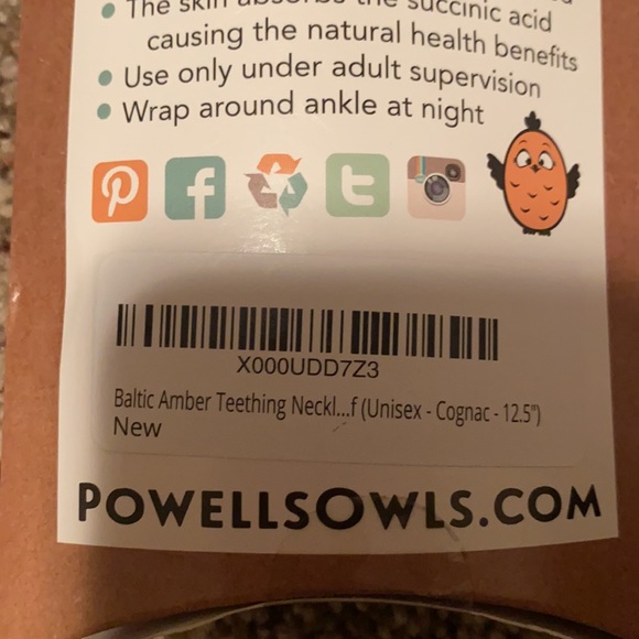 Amber Teething Necklace Powell’s Owls - Picture 4 of 4
